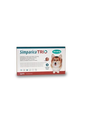 Simparica Trio 10-20 tablete protiv spoljnih parazita pasa
